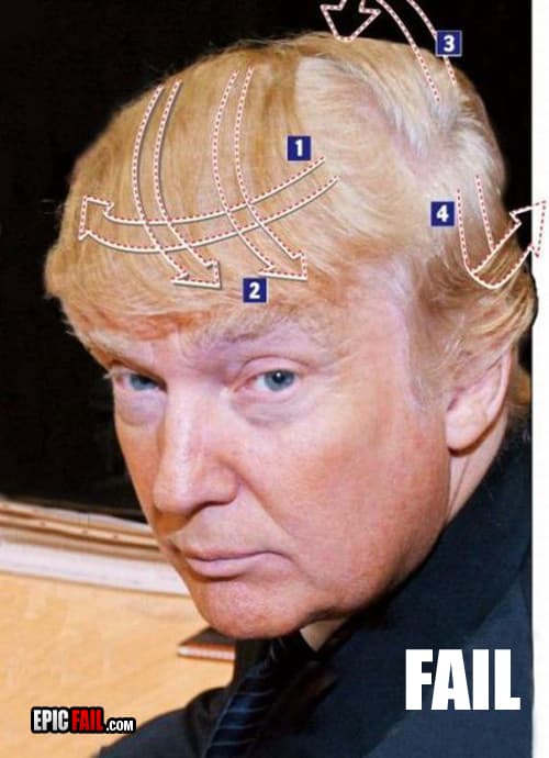 Donald Trump Combover FAIL